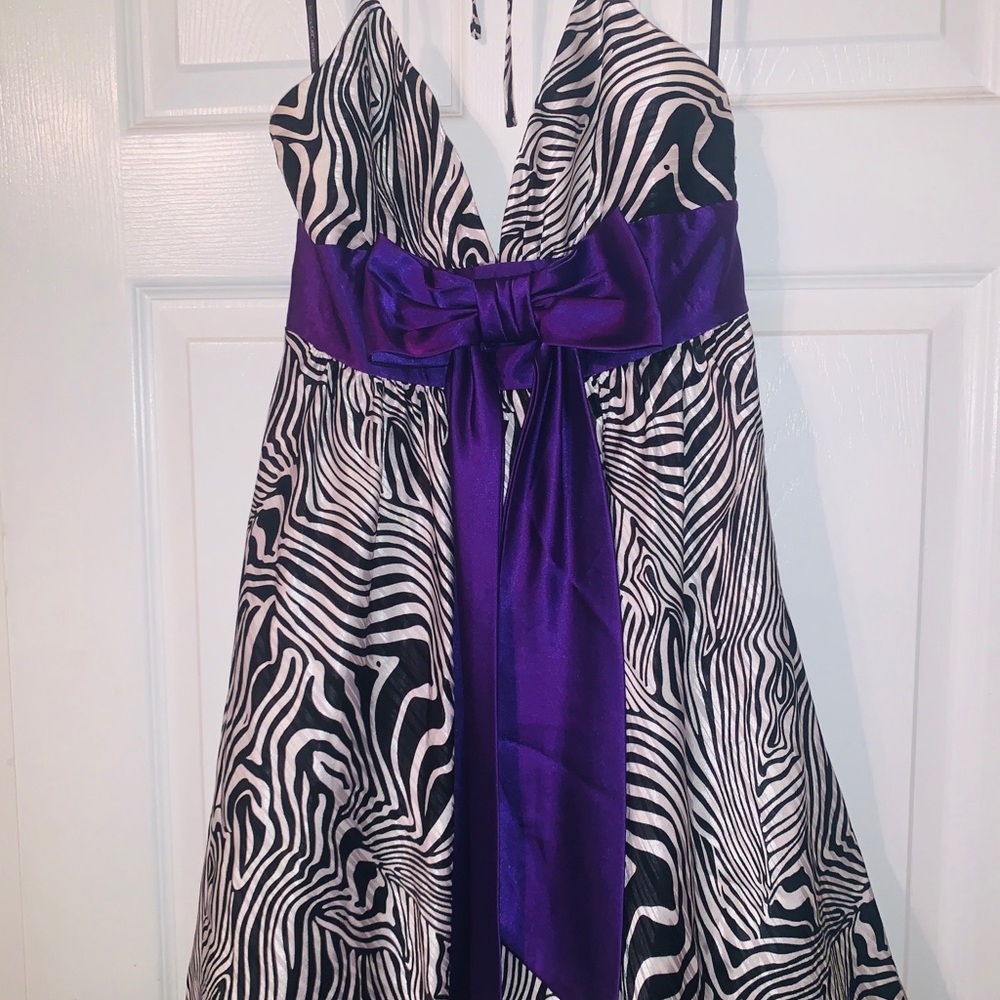 COPY - Jessica McClintock Zebra Halter Dress